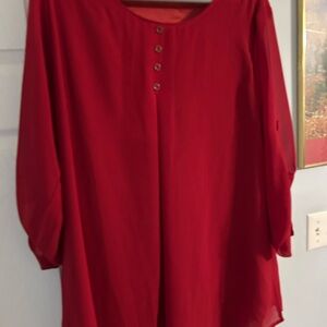 Celeste Vibrant Red Blouse